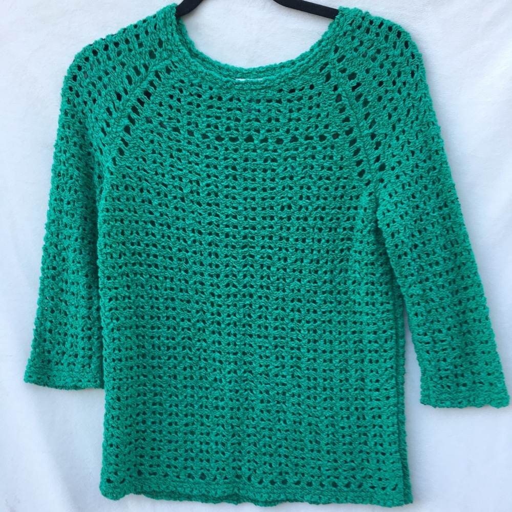 Chico's Kelly Green Knit Sweater